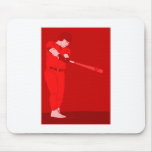 Baseball red mouse pads