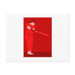 Baseball red post card