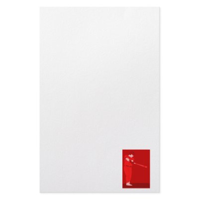Baseball red stationery paper by justsports