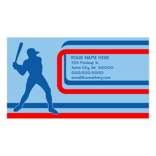 baseball : retro style : business cards