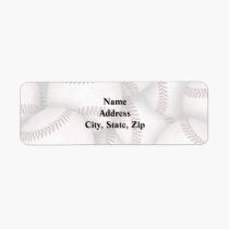 Baseball Return Address Label labels