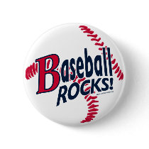 Baseball Rocks! Button by fantasybaseball Baseball Rocks! Button