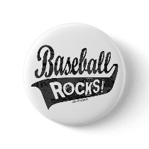 Baseball Rocks! Button by fantasybaseball Baseball Rocks! Button