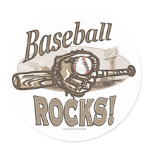 Baseball Rocks! Sticker