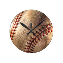 Baseball Round Wallclock