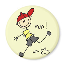 Baseball Run Tshirts and Gifts magnets by stick_figures Baseball Run Tshirts and Gifts magnets