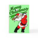 Baseball Santa Christmas Greeting Card by StargazerDesigns Baseball Santa Christmas Greeting Card