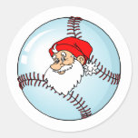 Baseball Santa Stickers
