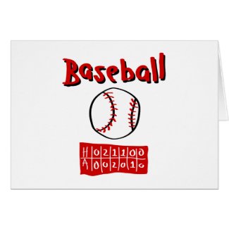 Baseball &amp; Scoreboard Card