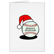 Baseball Seasons Greetings Greeting Cards