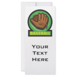 baseball sign mitt icon rack card design
