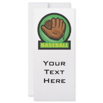 baseball sign mitt icon rack card design