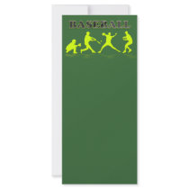 Baseball Sihlouettes Bookmark Custom Rack Card