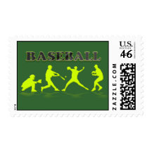 Baseball Silhouettes Postage Stamp