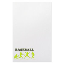 Baseball Silhouettes Stationery