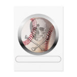 Baseball Skull and Crossbones Post Card