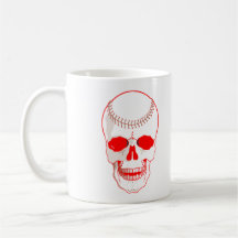 Baseball Skull Coffee Mugs