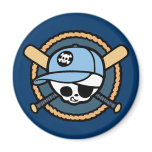 Baseball Skull & Crossbats -boys Fridge Magnet