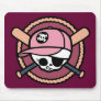 Baseball Skull & Crossbats -girls Mouse Pads