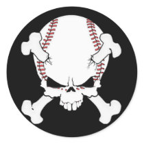 Baseball Skull Stickers