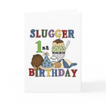 Baseball Slugger 1st Birthday Tshirts and Gifts Cards