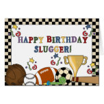Baseball Slugger Birthday Cards