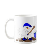 Baseball Snowman mugs