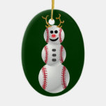 Baseball Snowman Ornaments