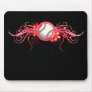 Baseball / Softball Butterfly Flower Pink Mousepad