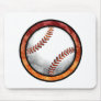 Baseball /Softball Emblem Red Orange Mousepad