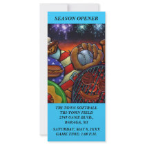 BASEBALL SOFTBALL GAMES - FUN THEMED Rack Cards
