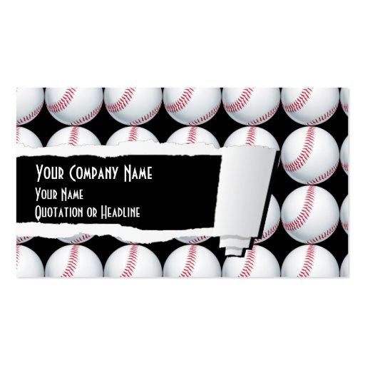 Baseball Sport Business Card (front side)