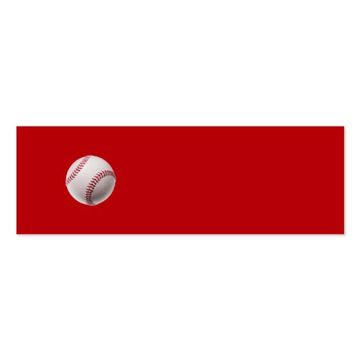 Baseball - Sports Template Baseballs on Red Business Card (front side)