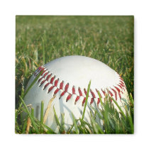 Baseball square magnet
