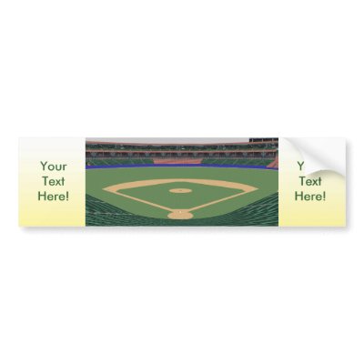 Baseball Stadium: 3D Model: Bumper Sticker by spiritswitchboard