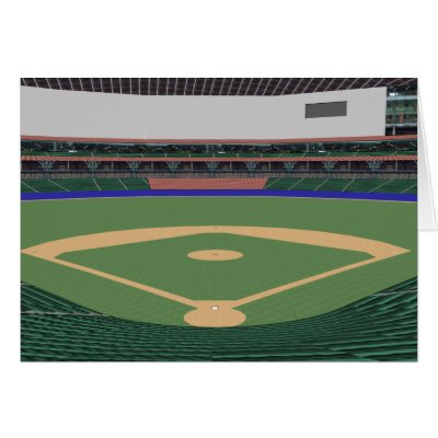 Baseball Stadium: 3D Model: Greeting Cards by spiritswitchboard