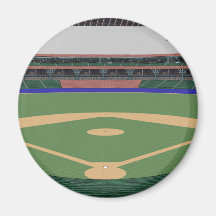 Baseball Stadium: 3D Model: Fridge Magnets
