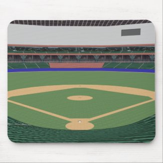 Baseball Stadium: 3D Model: zazzle_mousepad