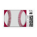 Baseball Stamps with Red Background stamp