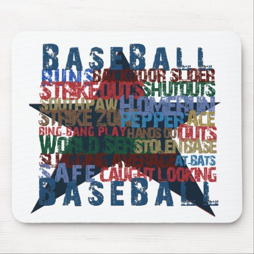 BASEBALL STAR gifts mousepad