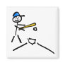 Baseball Stick Figure Refrigerator Magnet