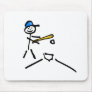 Baseball Stick Figure Mouse Pads