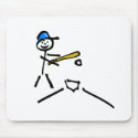 Baseball Stick Figure mousepads