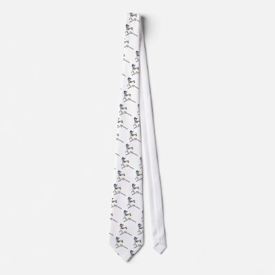 Baseball Stick Figure Neck Tie by TeeZazzle