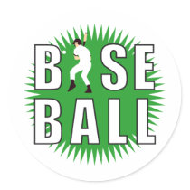 Baseball Round Stickers