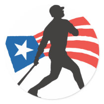 Baseball Round Stickers