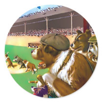 Baseball Stickers: "Baseball Dogs" by VintagePets Baseball Stickers: "Baseball Dogs"