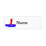 Baseball Swing Return Address Labels