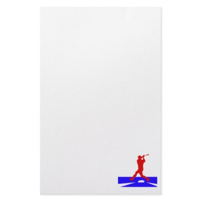 Baseball Swing Personalized Stationery by justsports