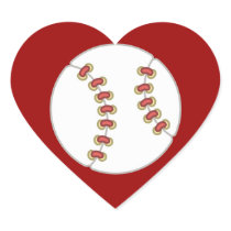Baseball T-shirts and Gifts Heart Sticker